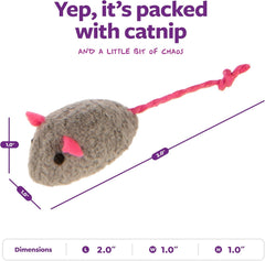 Skitter Critters Value Pack Catnip Cat Toys - Gray/Cream, Set of 10