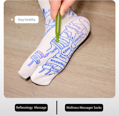 Reflexology Socks Set, Reflexology Socks with Tools, Foot Massage Sock and Tool, Feet Acupuncture Point Massage Pen Trigger Health & Wellness Massager Socks.