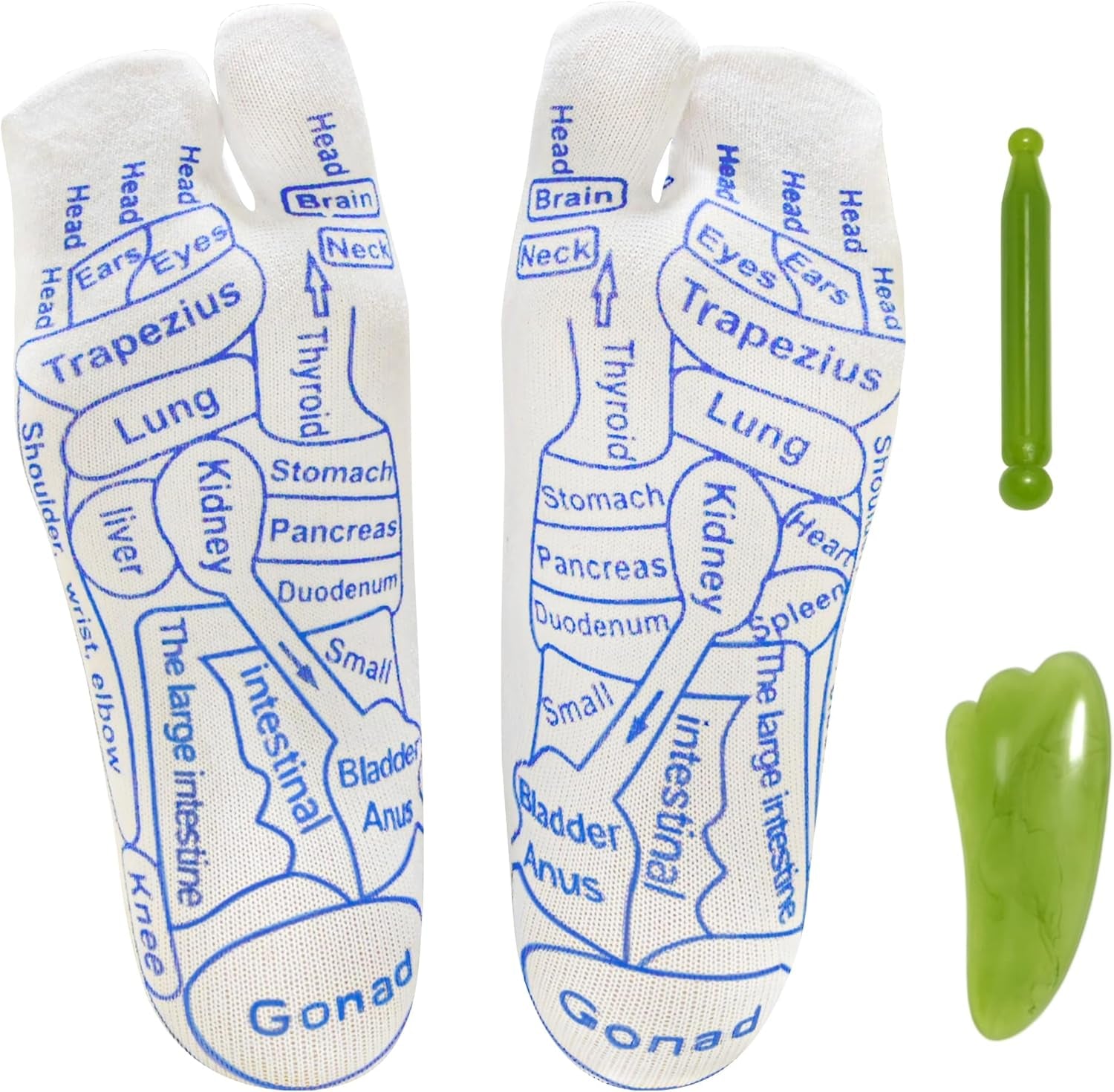 Reflexology Socks Set, Reflexology Socks with Tools, Foot Massage Sock and Tool, Feet Acupuncture Point Massage Pen Trigger Health & Wellness Massager Socks.