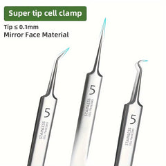 3 Pcs Silver Professional Blackhead Tweezer Professional Facial Blackhead Remover Tweezers Precision Extractor Acne Removal Kit Pimple Popper Tool with Storage Box Skin Care Tools, Blackhead Tweezers