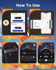 Heated Socks, 2X10000Mah Rechargeable Electric Socks with 4 Heat Settings and 5 Timer, Christmas Gifts for Men Women, Winter Foot Warmers for Camping, Skiing, Hiking, Fishing, Outdoor Work