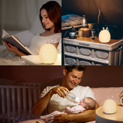 SnuggleGlow™ – Silicone Animal Touch Night Light