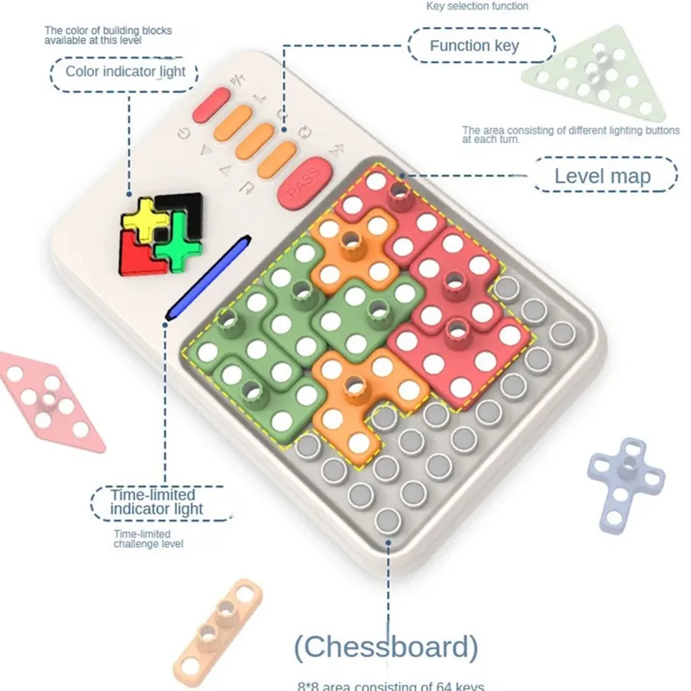 Super Block Smart Jigsaw Game 1000+ Levelled up Challenges Brain Teaser Puzzles Interactive Fidget Toys Children'S Gifts