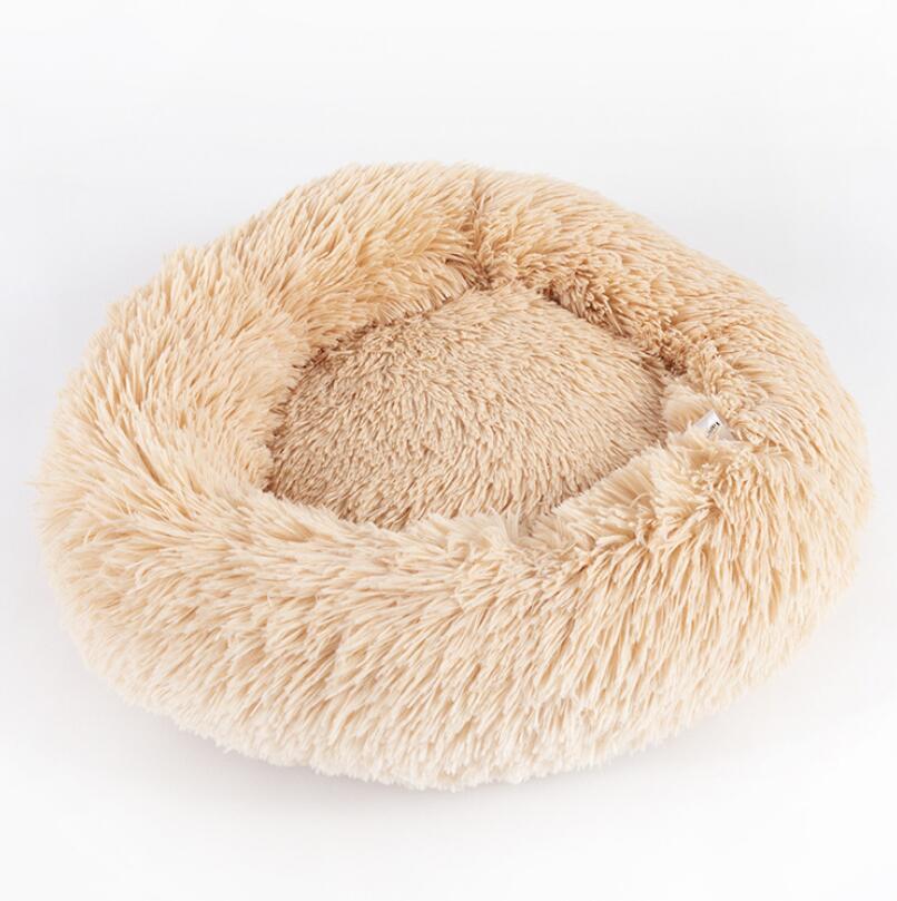 CozyNest™ – Round Plush Calming Pet Bed for Small Dogs & Cats