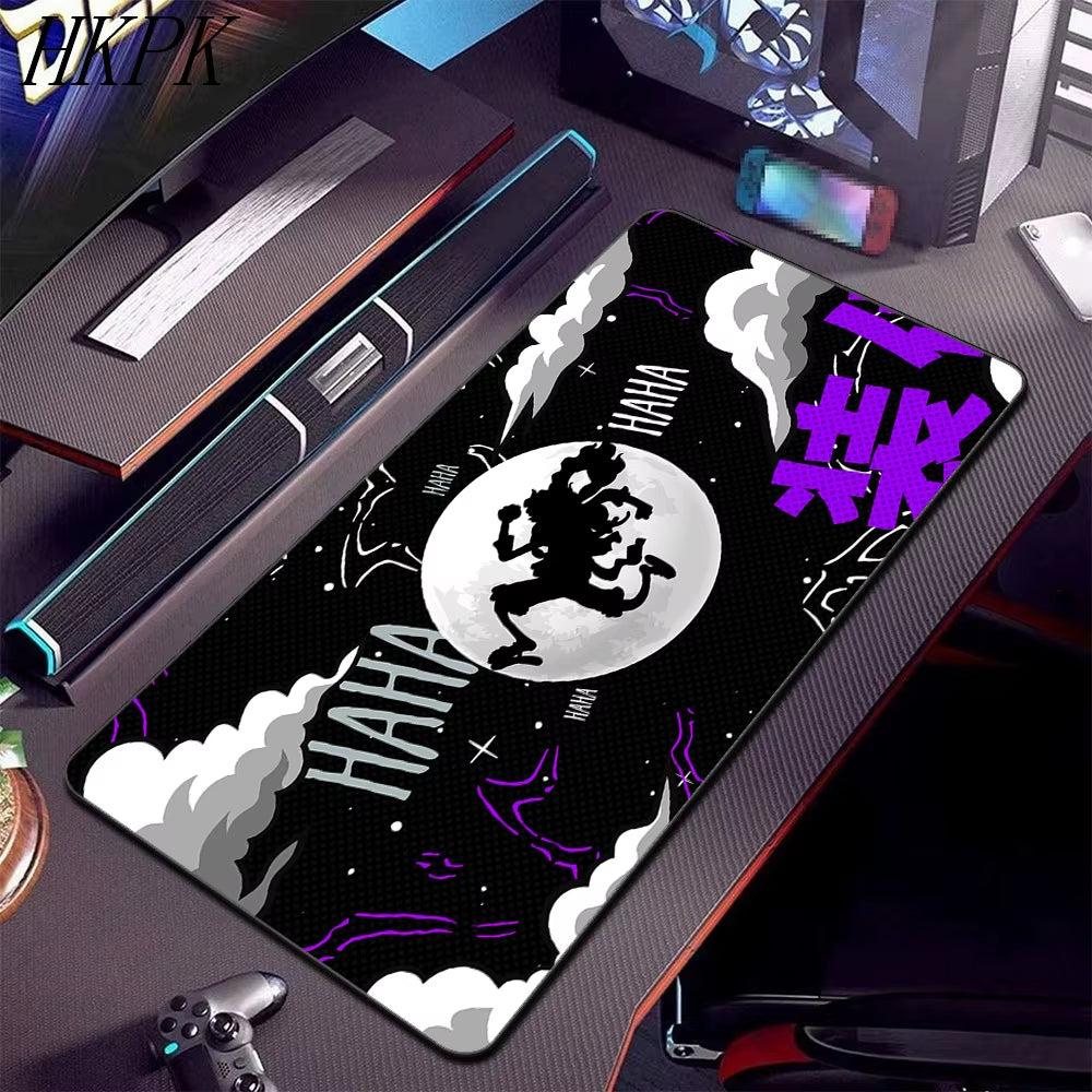 Luffys-Gear5 Desk Mat Large Mousepad Anime Mouse Pad O-One-Pieces Pc Accessories Gamer Keyboard Xxl Gaming Extended Mats