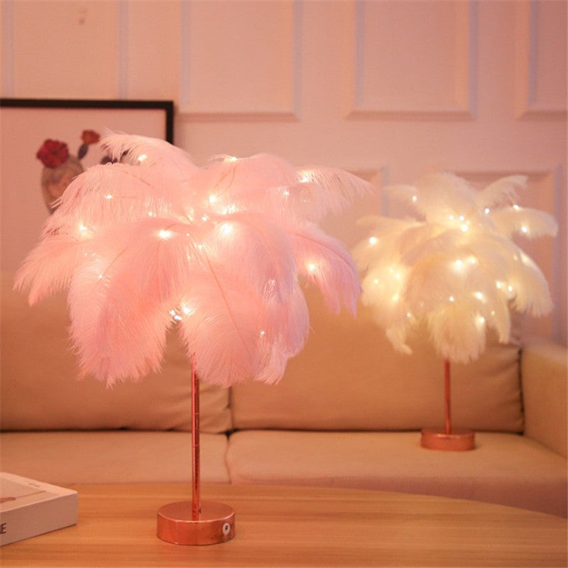 FeatherGlow™ – Remote Control Feather Table Lamp
