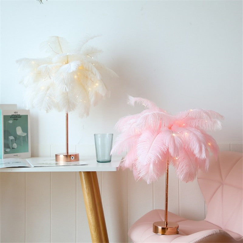 FeatherGlow™ – Remote Control Feather Table Lamp