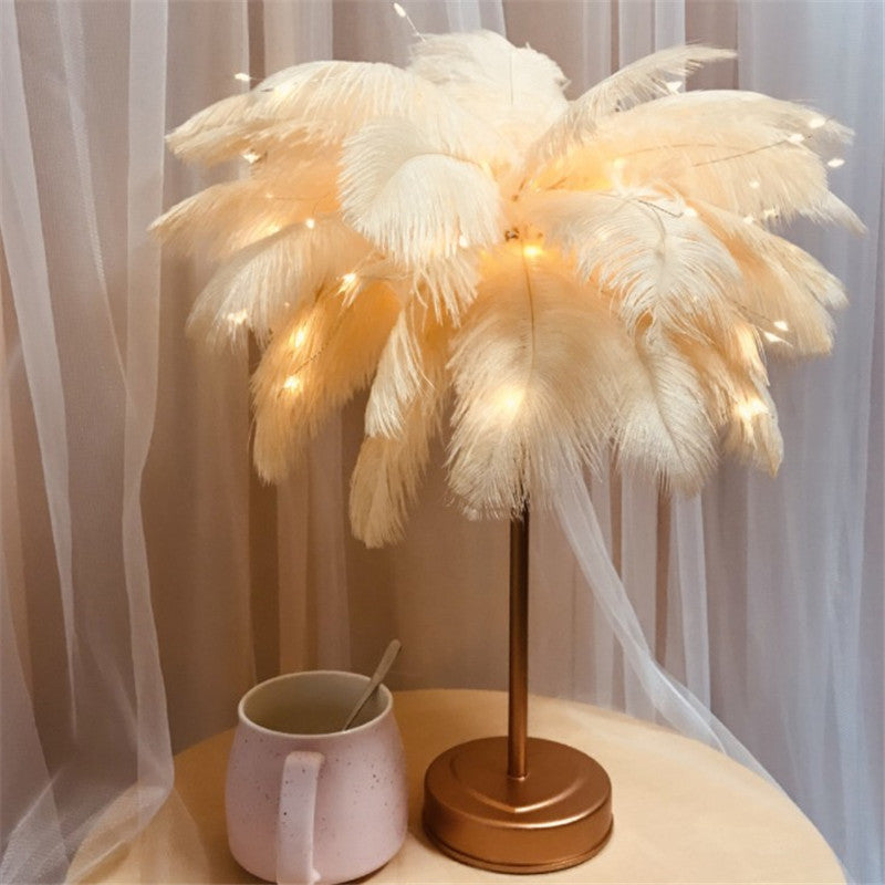 FeatherGlow™ – Remote Control Feather Table Lamp
