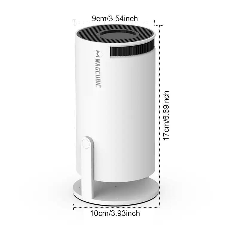 GLOBAL PICK Magcubic Portable Projector HY300 Pro, Android 11 Dual Wifi6 260ANSI Allwinner H713 BT5.0 1080P 1280*720P Projector, Multifunctional Projector for Home Cinema, Outdoor Audio Connection Plastic Wireless White