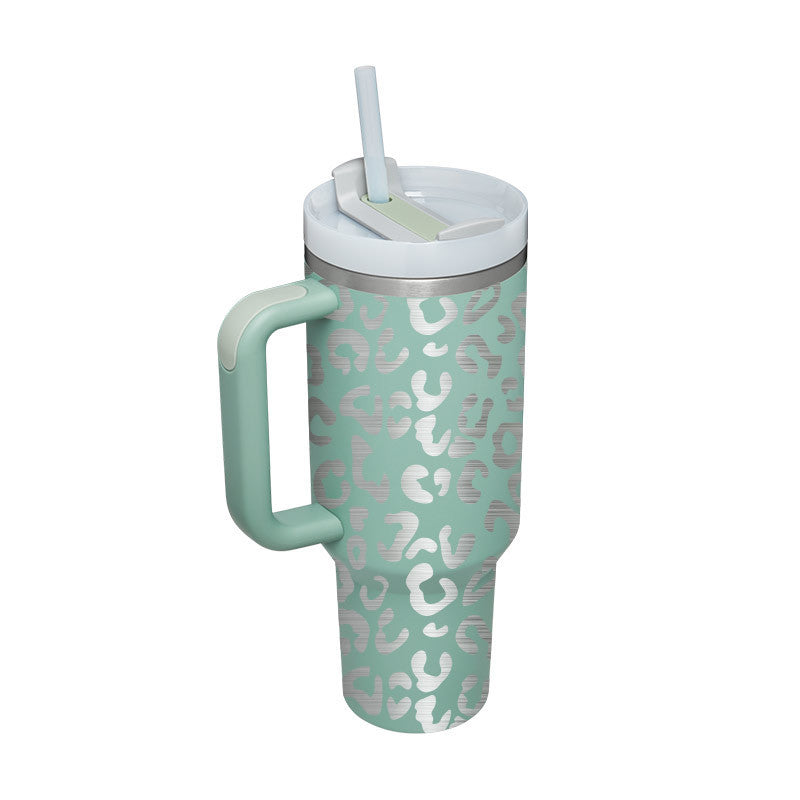 GlideCup™ – 40 Oz Insulated Tumbler with Handle & Straw