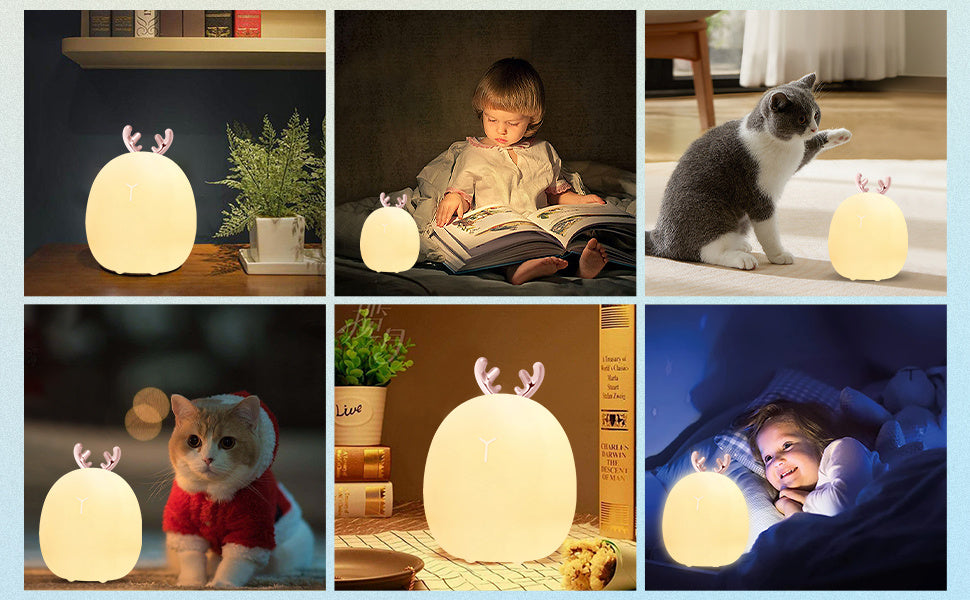 SnuggleGlow™ – Silicone Animal Touch Night Light