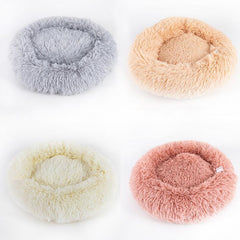 CozyNest™ – Round Plush Calming Pet Bed for Small Dogs & Cats