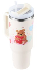 GlideCup™ – 40 Oz Insulated Tumbler with Handle & Straw