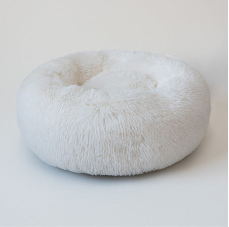 CozyNest™ – Round Plush Calming Pet Bed for Small Dogs & Cats
