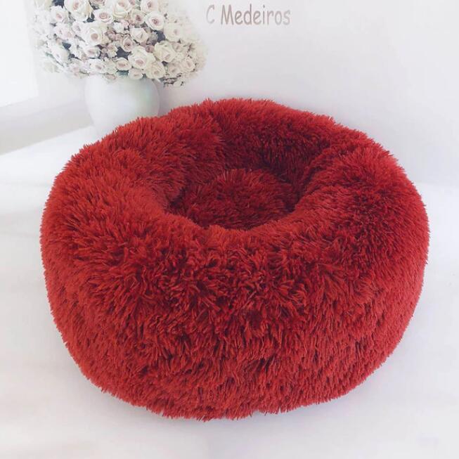 CozyNest™ – Round Plush Calming Pet Bed for Small Dogs & Cats