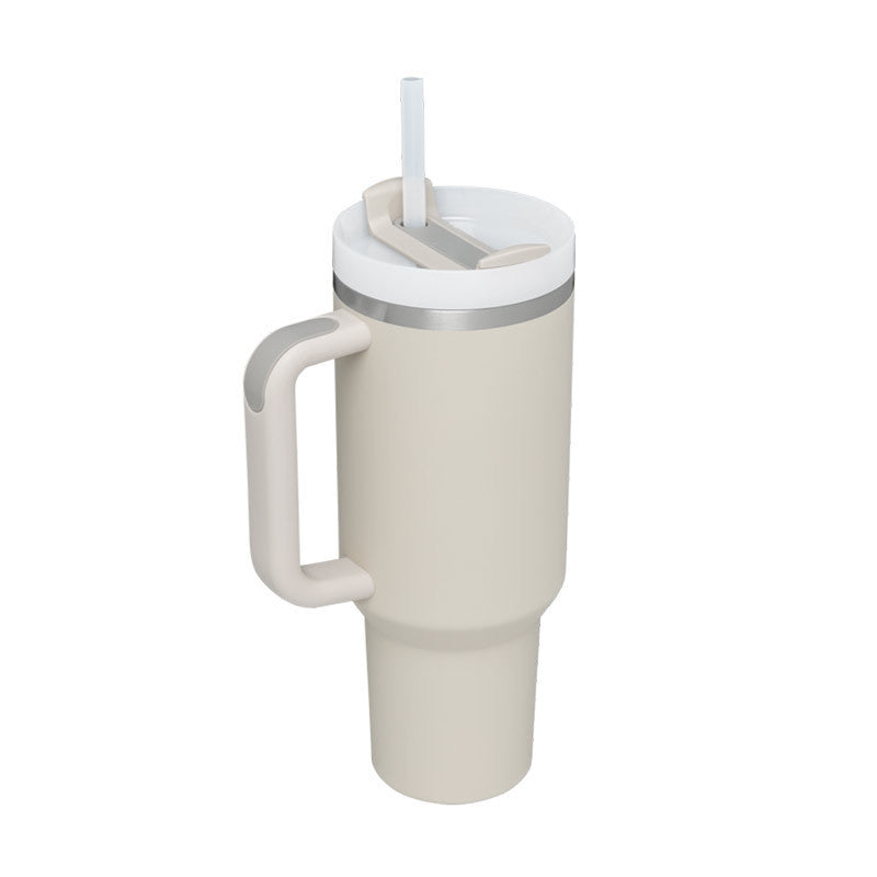 GlideCup™ – 40 Oz Insulated Tumbler with Handle & Straw