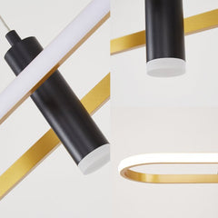 Javeriah – 4-Light Black & Gold Dimmable LED Pendant Light