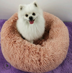 CozyNest™ – Round Plush Calming Pet Bed for Small Dogs & Cats