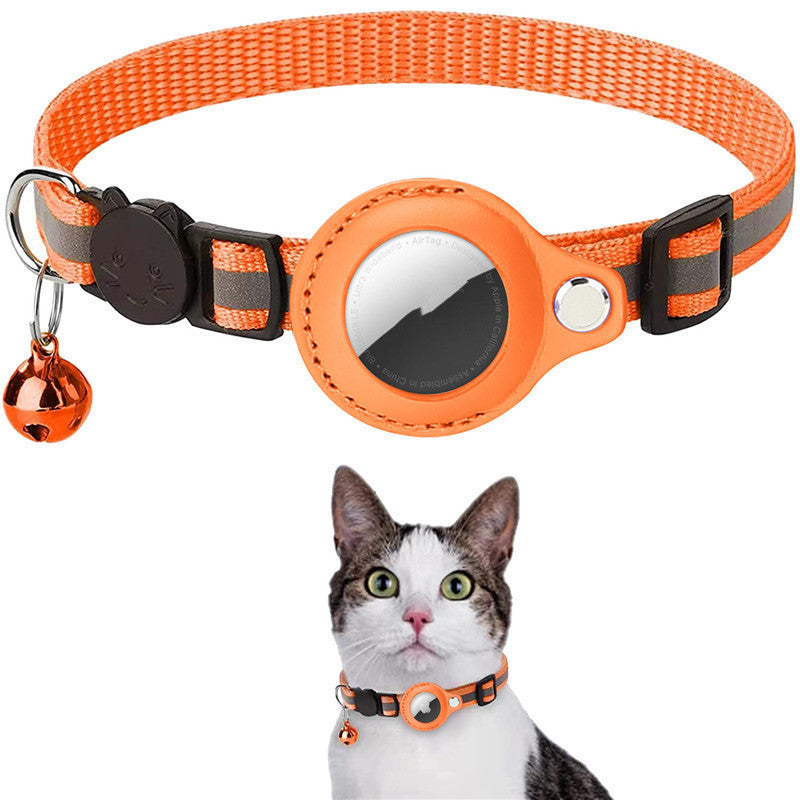 TrackPaw™ – Reflective Nylon Pet Collar with AirTag Holder (AirTag Not Included)
