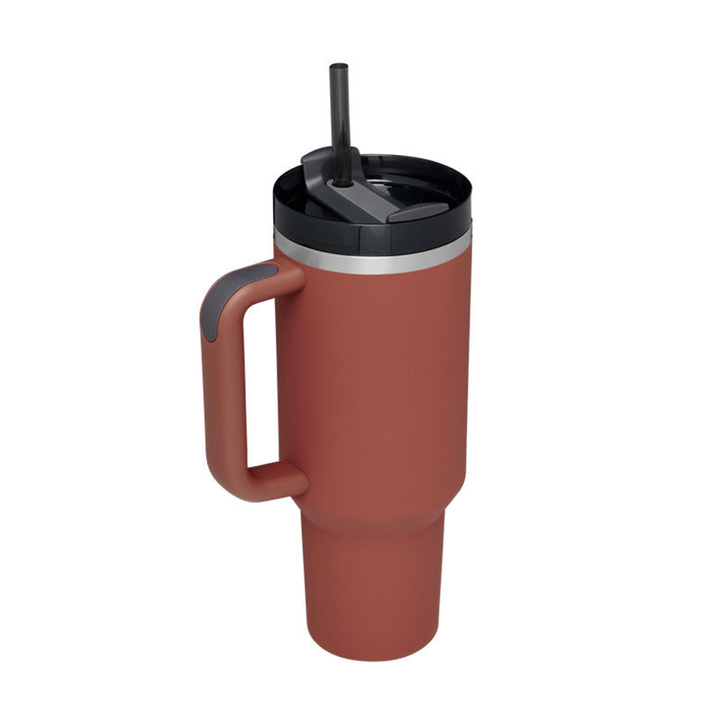 GlideCup™ – 40 Oz Insulated Tumbler with Handle & Straw