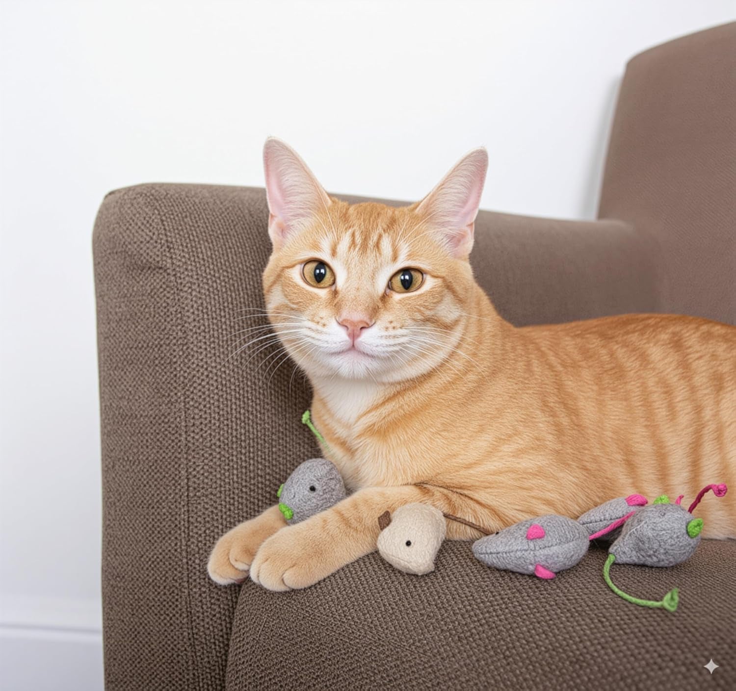 Skitter Critters Value Pack Catnip Cat Toys - Gray/Cream, Set of 10