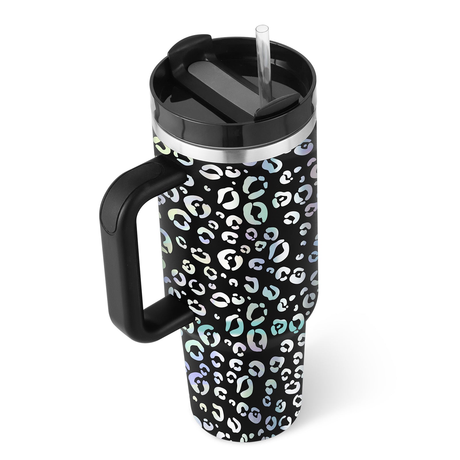 GlideCup™ – 40 Oz Insulated Tumbler with Handle & Straw