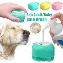 SoapyPaws™ – 2-in-1 Silicone Dog Bath & Massage Brush