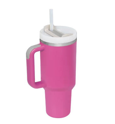 GlideCup™ – 40 Oz Insulated Tumbler with Handle & Straw