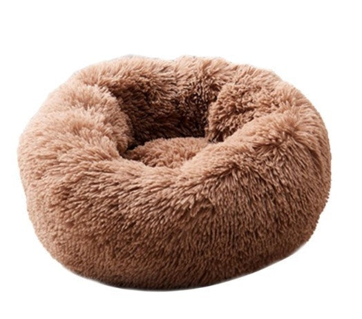 CozyNest™ – Round Plush Calming Pet Bed for Small Dogs & Cats