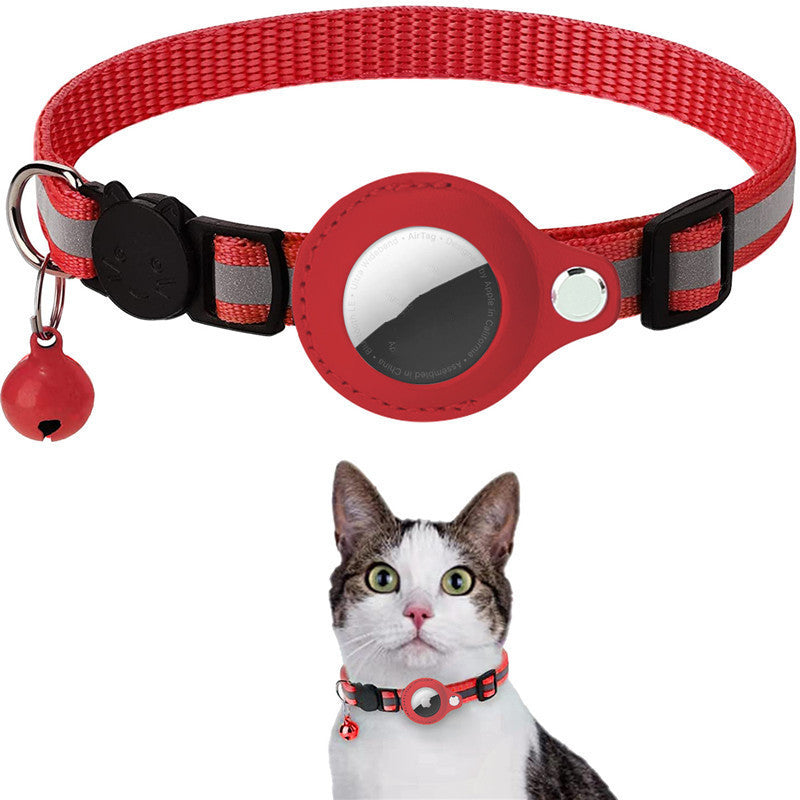 TrackPaw™ – Reflective Nylon Pet Collar with AirTag Holder (AirTag Not Included)
