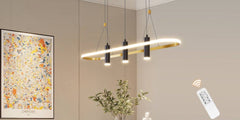 Javeriah – 4-Light Black & Gold Dimmable LED Pendant Light