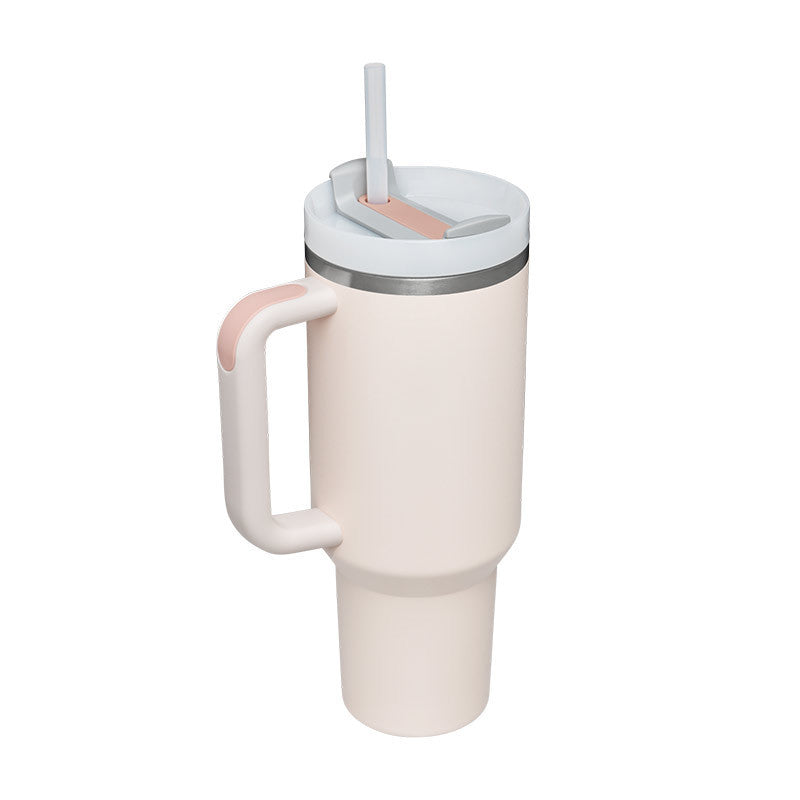 GlideCup™ – 40 Oz Insulated Tumbler with Handle & Straw