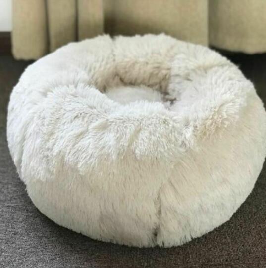 CozyNest™ – Round Plush Calming Pet Bed for Small Dogs & Cats