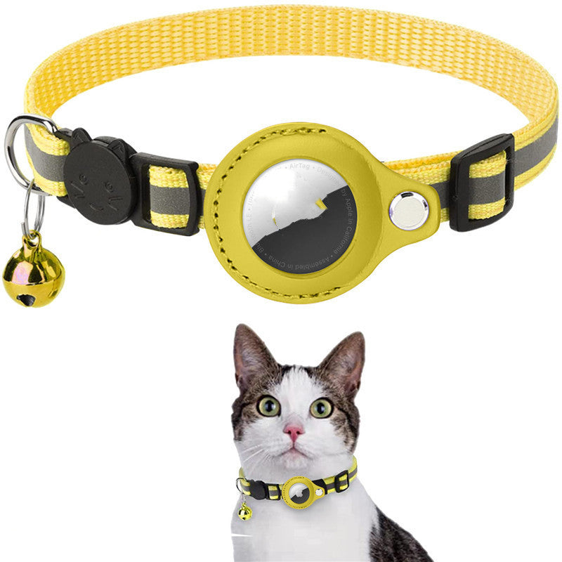 TrackPaw™ – Reflective Nylon Pet Collar with AirTag Holder (AirTag Not Included)