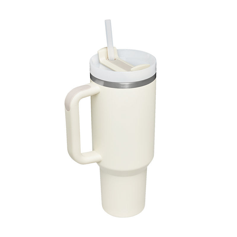 GlideCup™ – 40 Oz Insulated Tumbler with Handle & Straw