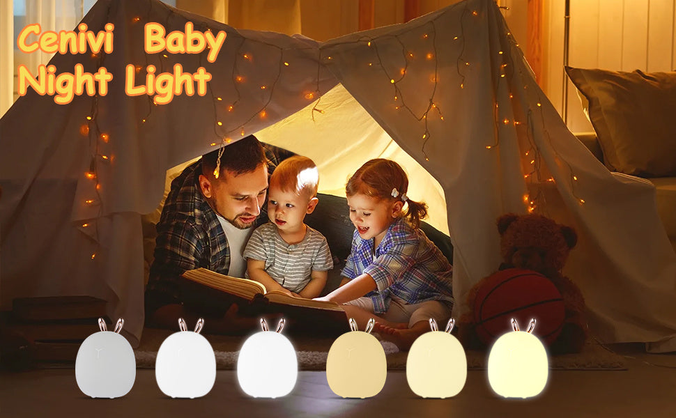 SnuggleGlow™ – Silicone Animal Touch Night Light