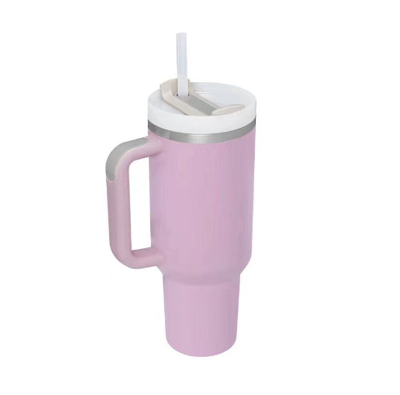 GlideCup™ – 40 Oz Insulated Tumbler with Handle & Straw