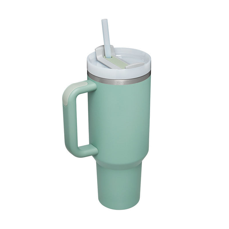 GlideCup™ – 40 Oz Insulated Tumbler with Handle & Straw