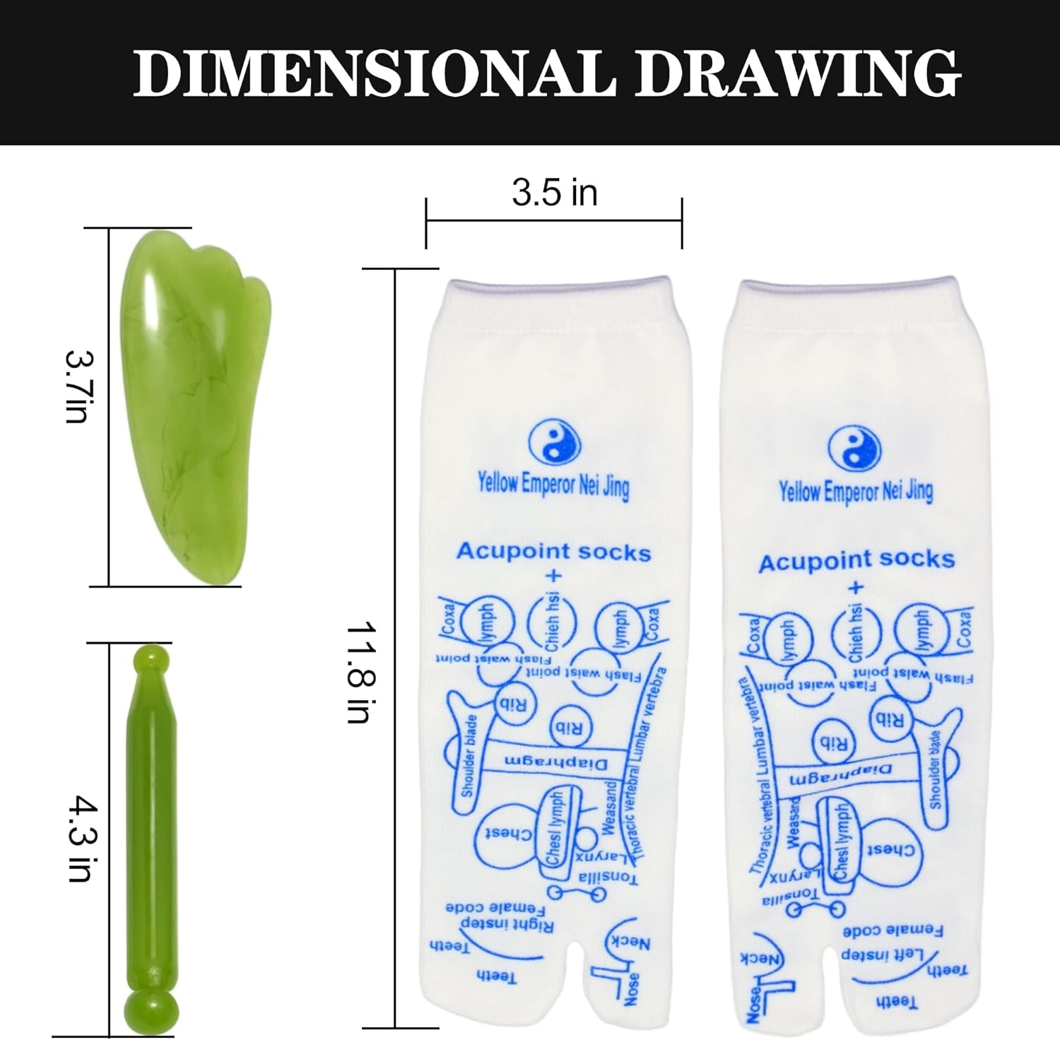 Reflexology Socks Set, Reflexology Socks with Tools, Foot Massage Sock and Tool, Feet Acupuncture Point Massage Pen Trigger Health & Wellness Massager Socks.