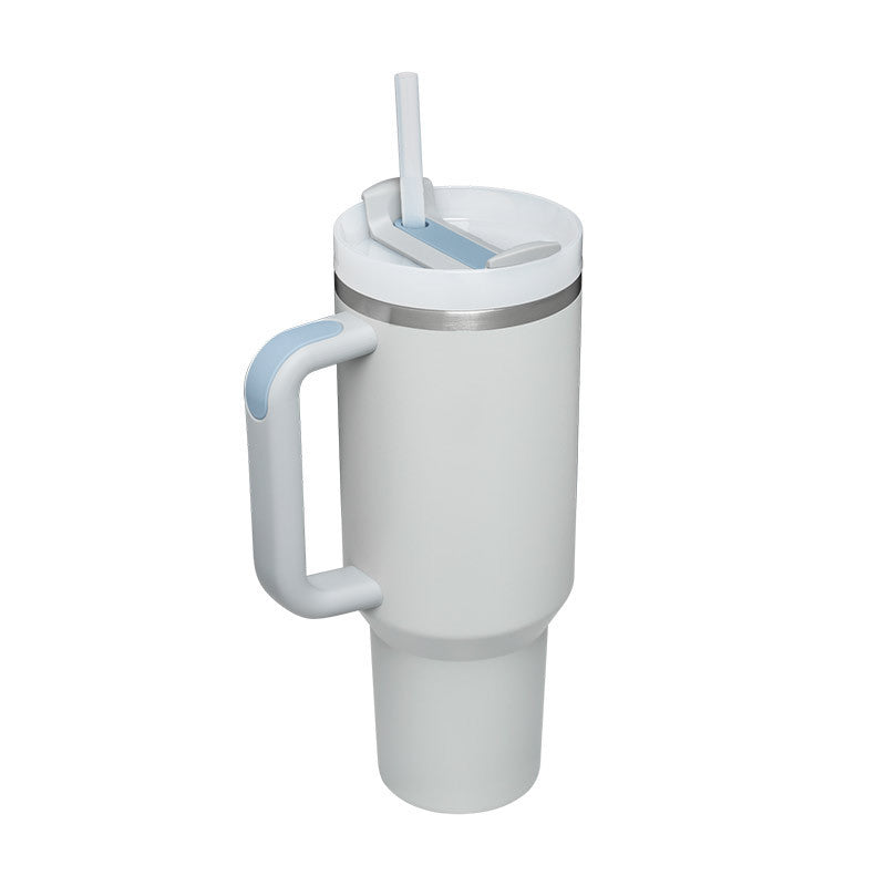 GlideCup™ – 40 Oz Insulated Tumbler with Handle & Straw