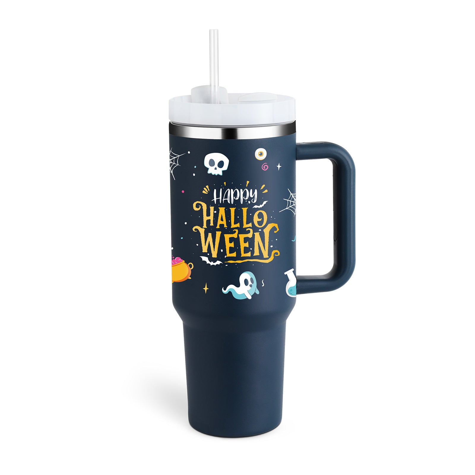 GlideCup™ – 40 Oz Insulated Tumbler with Handle & Straw