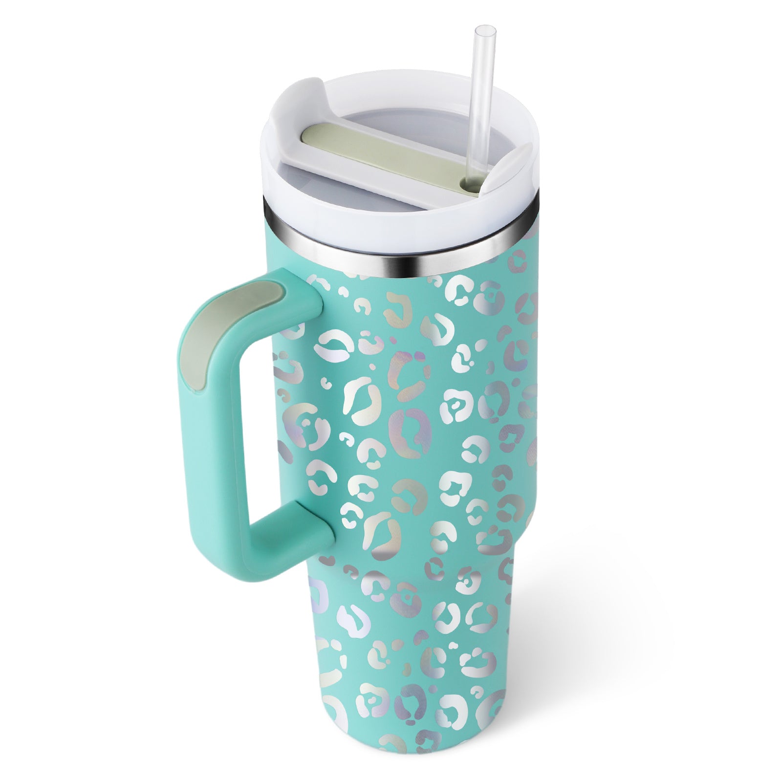 GlideCup™ – 40 Oz Insulated Tumbler with Handle & Straw