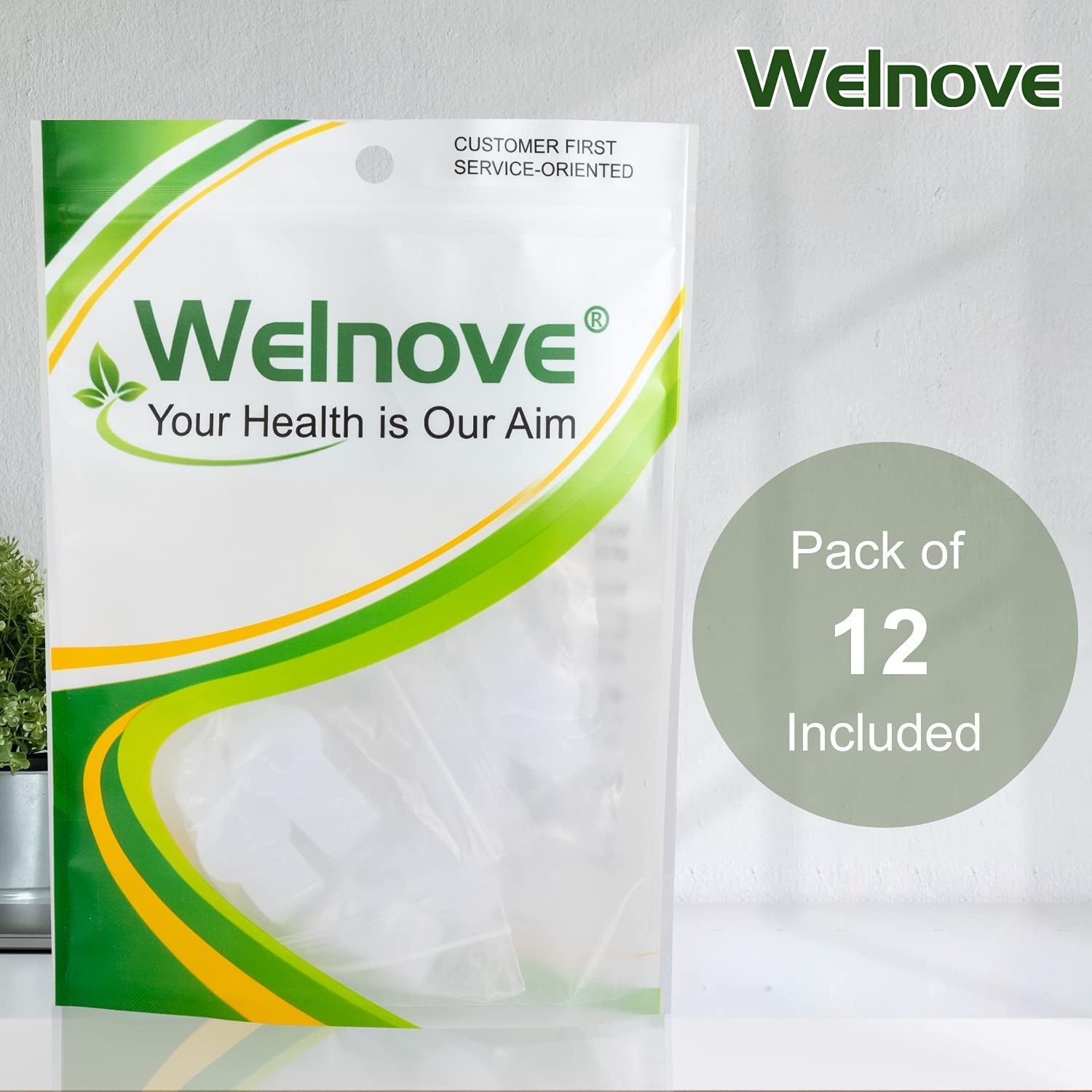 Pack of 12 Bunion Corrector, Toe Separators with 2 Loops, Big Toe Spacer Suitable for Bunion and Overlap Toe (White)