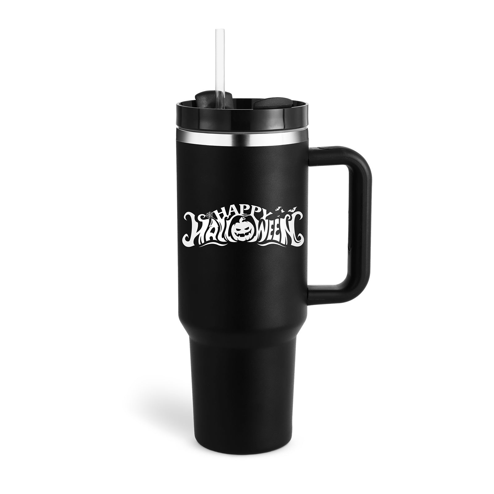 GlideCup™ – 40 Oz Insulated Tumbler with Handle & Straw