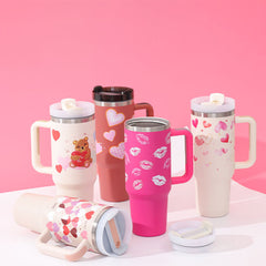 GlideCup™ – 40 Oz Insulated Tumbler with Handle & Straw