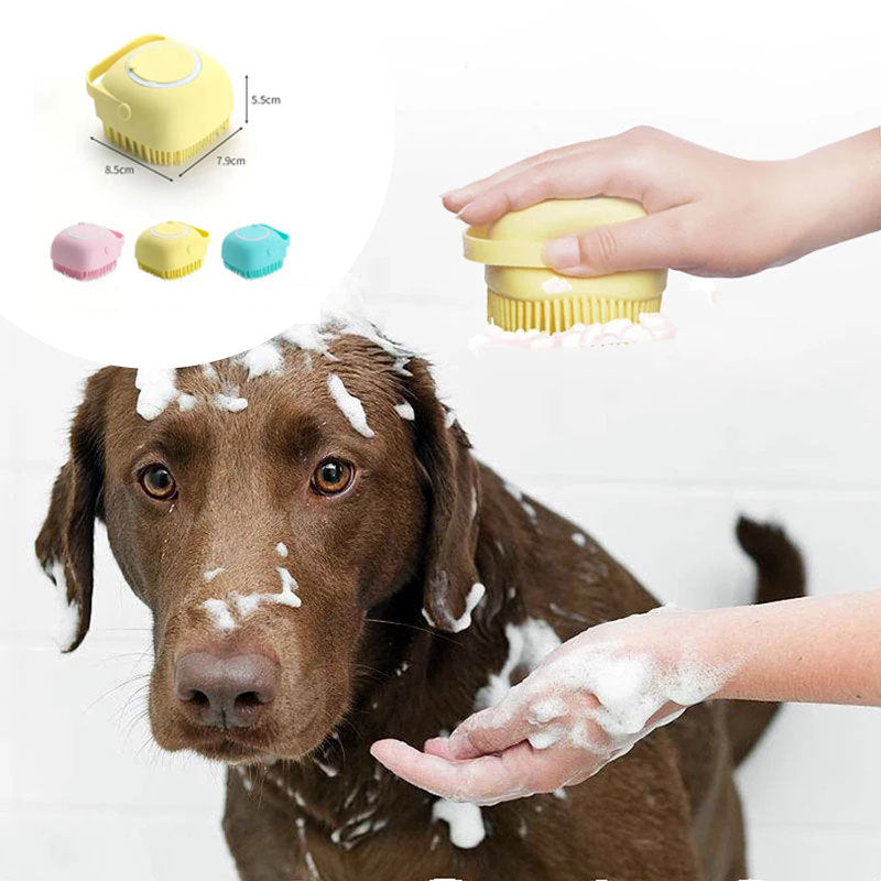SoapyPaws™ – 2-in-1 Silicone Dog Bath & Massage Brush