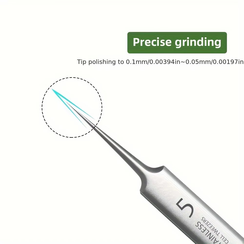 3 Pcs Silver Professional Blackhead Tweezer Professional Facial Blackhead Remover Tweezers Precision Extractor Acne Removal Kit Pimple Popper Tool with Storage Box Skin Care Tools, Blackhead Tweezers