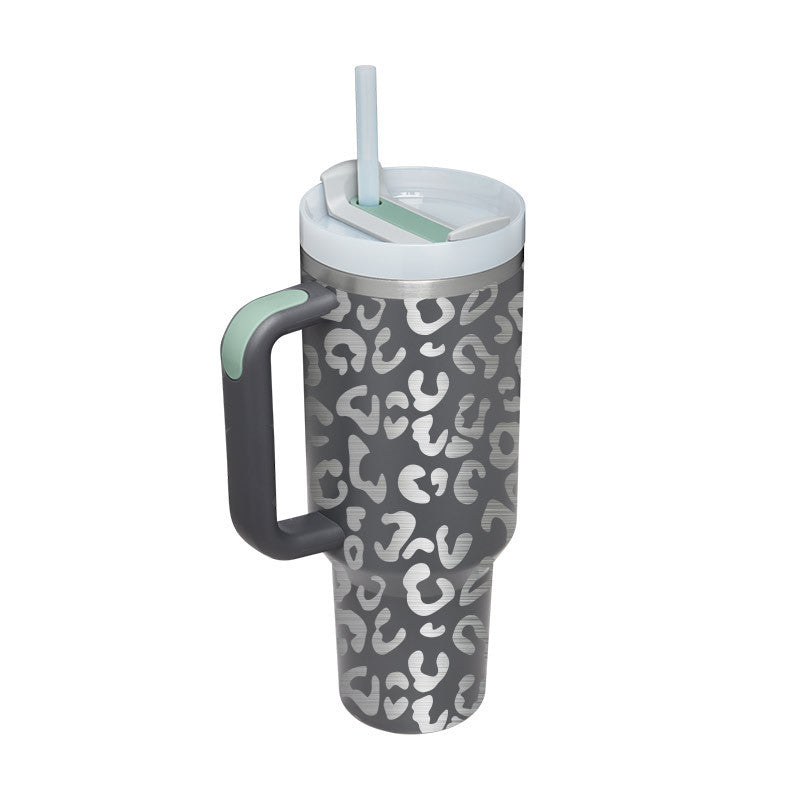 GlideCup™ – 40 Oz Insulated Tumbler with Handle & Straw