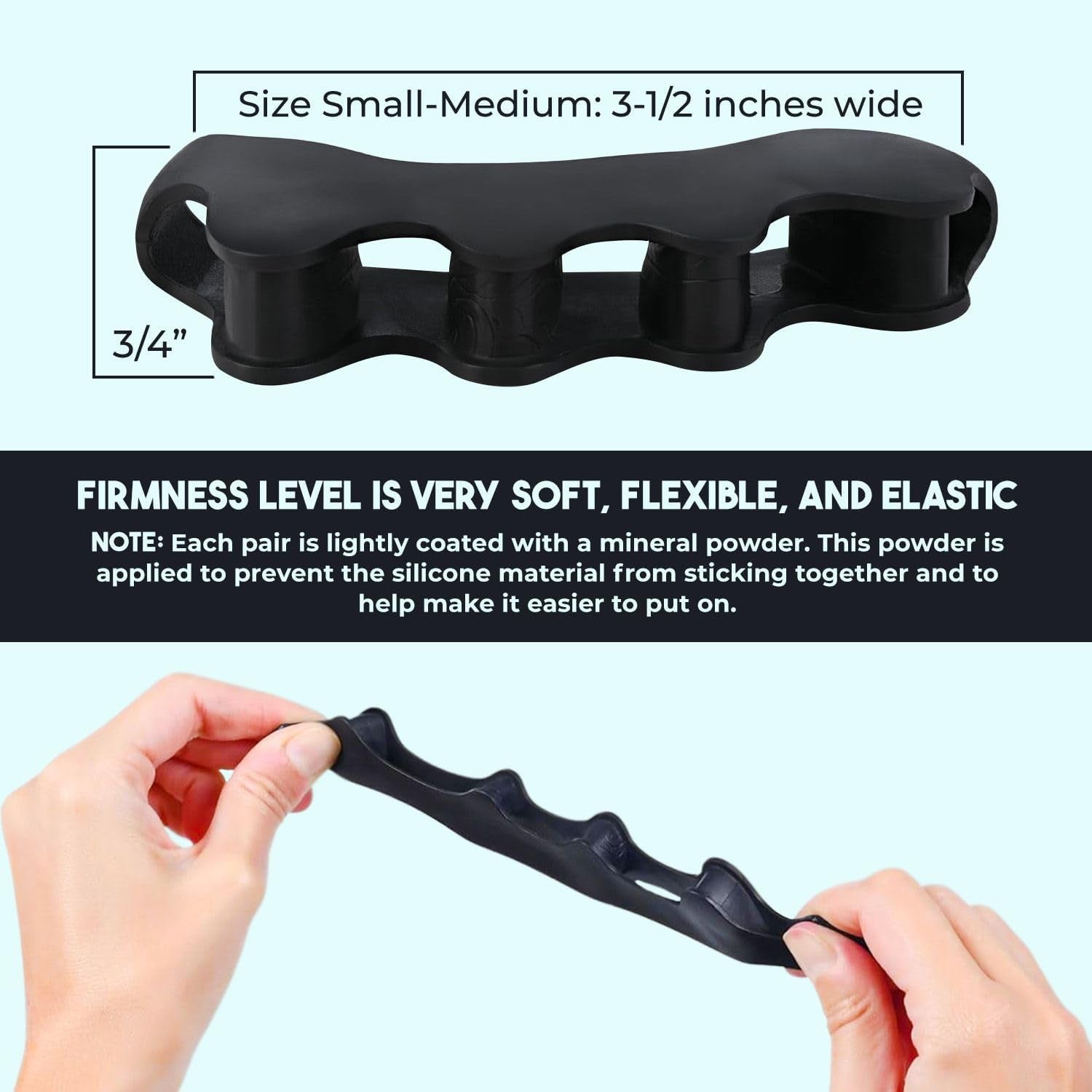 Primalstep Toe Separators, Spreaders, Spacers, Straightener to Correct Toes for Men and Women, Bunion Corrector, Plantar Fasciitis and Athletic Mobility, S/M