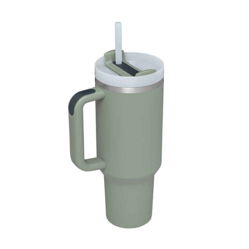 GlideCup™ – 40 Oz Insulated Tumbler with Handle & Straw